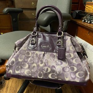 Coach purple signature satchel